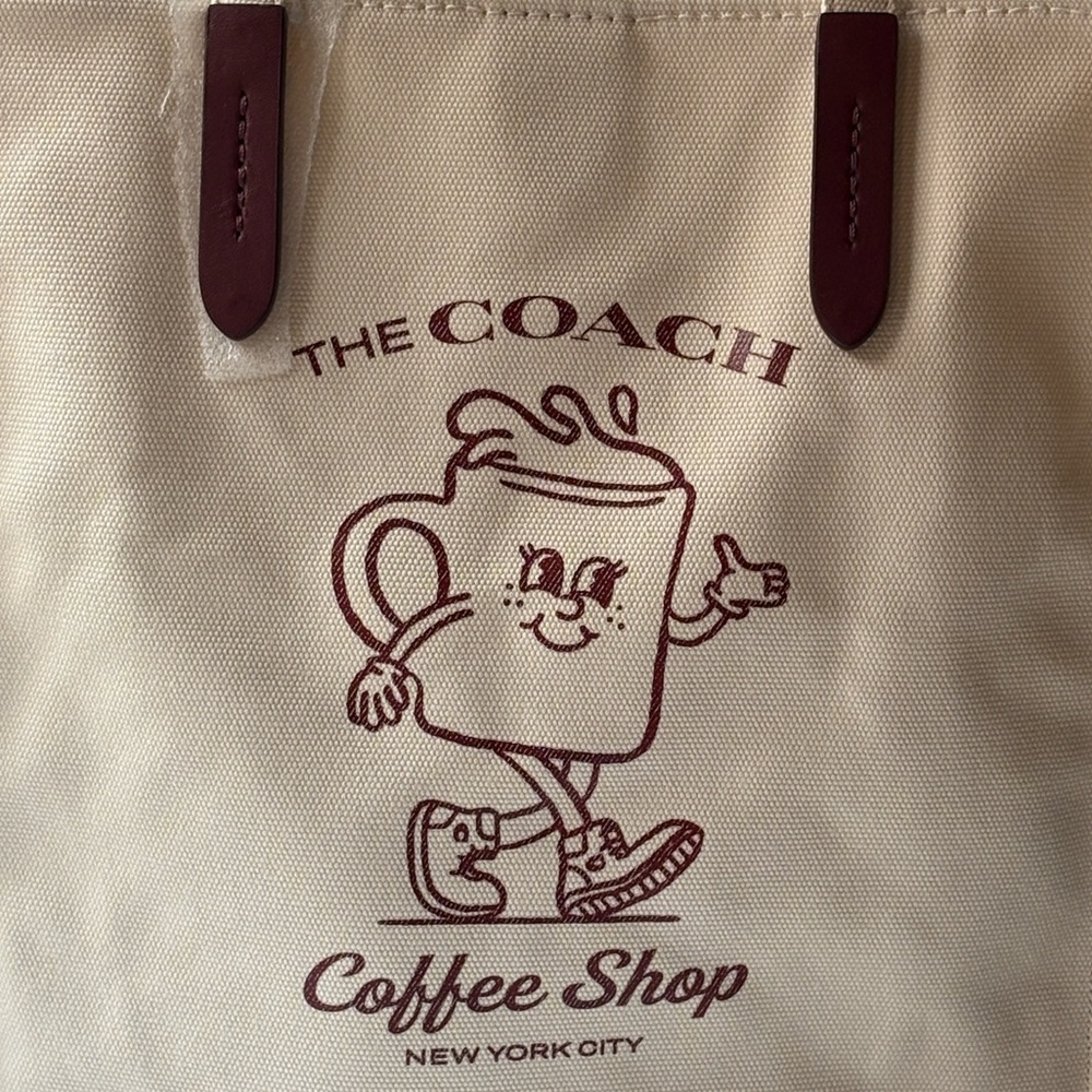 ☕️🍩☕️ THE COACH COFFEE SHOP TOTE ☕️🍩☕️ NWT ☕️🍩☕️ - Picture 6 of 16